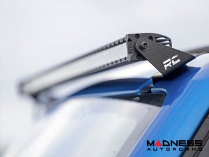 Ford Bronco Light Upgrade - Windshield Light Bar Kit - Rough Country - 50" Single Row LED - Black Series